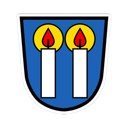 CHE Kerzers COA (Switzerland) (Coat of Arms) STICKER Vinyl Kiss-Cut Decal 4 Inch White - The Sticker Space