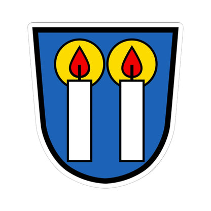 CHE Kerzers COA (Switzerland) (Coat of Arms) STICKER Vinyl Kiss-Cut Decal 6 Inch White - The Sticker Space