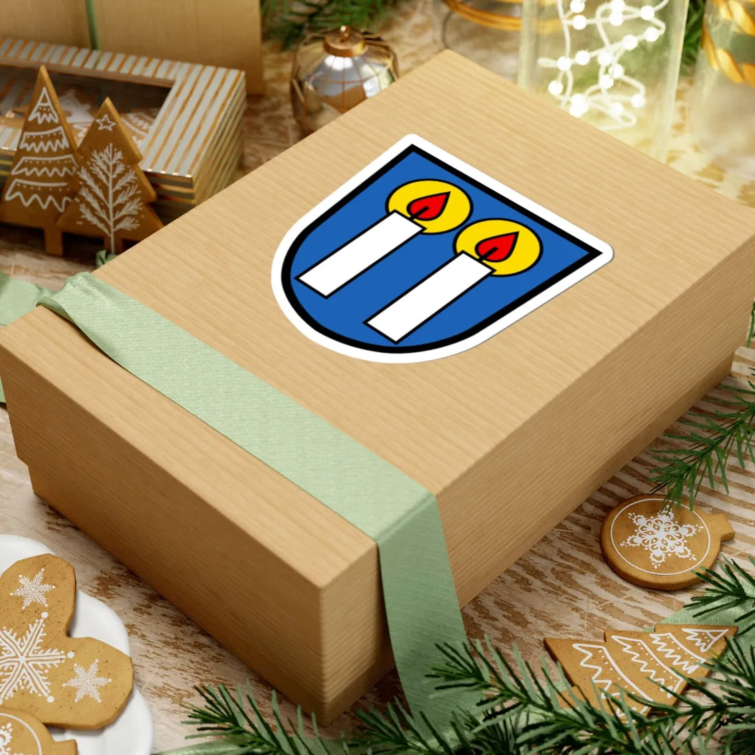 CHE Kerzers COA (Switzerland) (Coat of Arms) STICKER Vinyl Kiss-Cut Decal - The Sticker Space