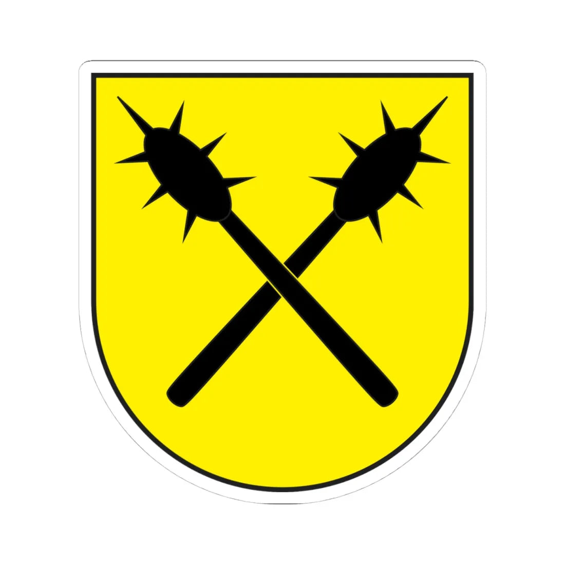 CHE Kreis Schiers COA (Switzerland) (Coat of Arms) STICKER Vinyl Kiss-Cut Decal 4 Inch White - The Sticker Space