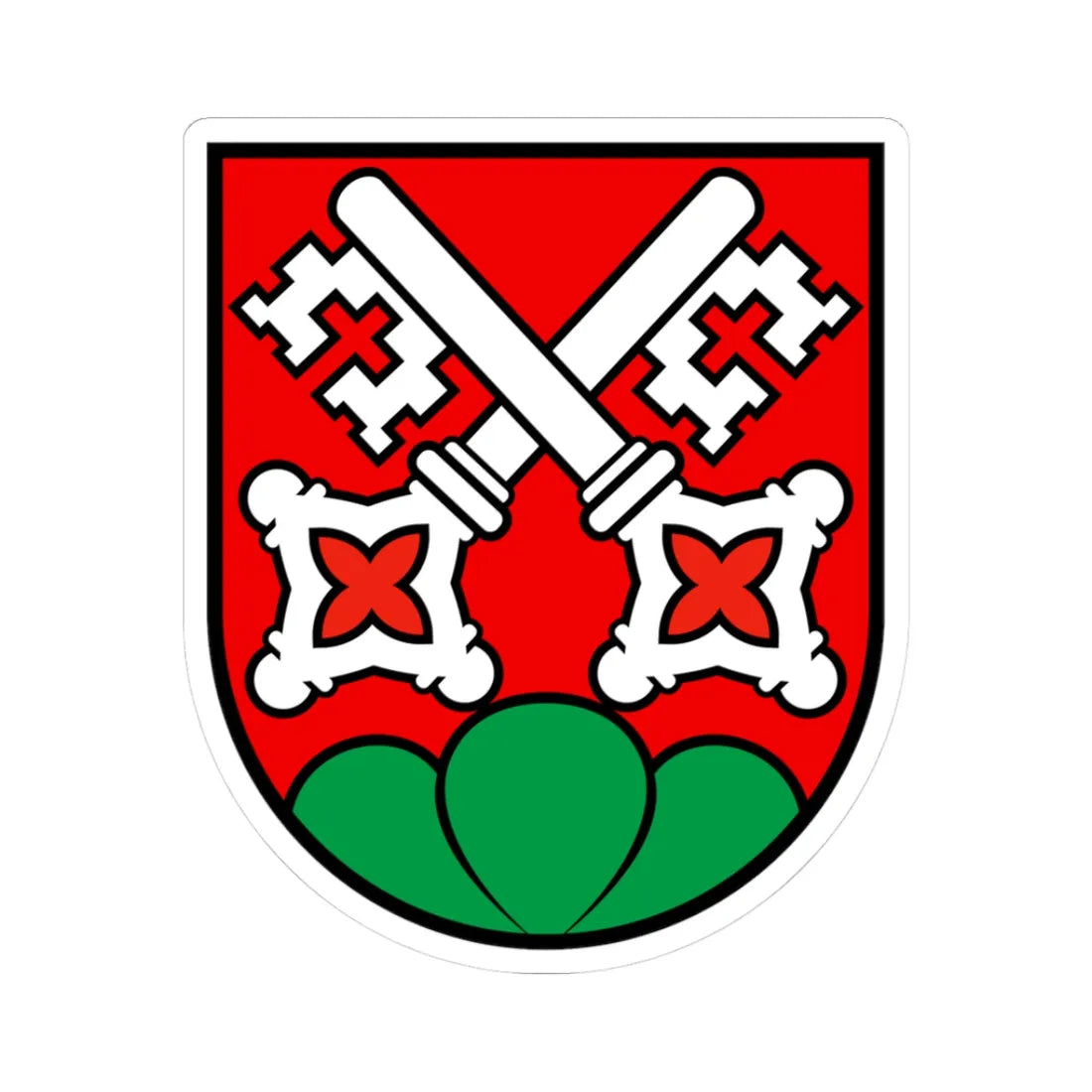 CHE La Neuveville District COA (Switzerland) (Coat of Arms) STICKER Vinyl Kiss-Cut Decal 3 Inch White - The Sticker Space