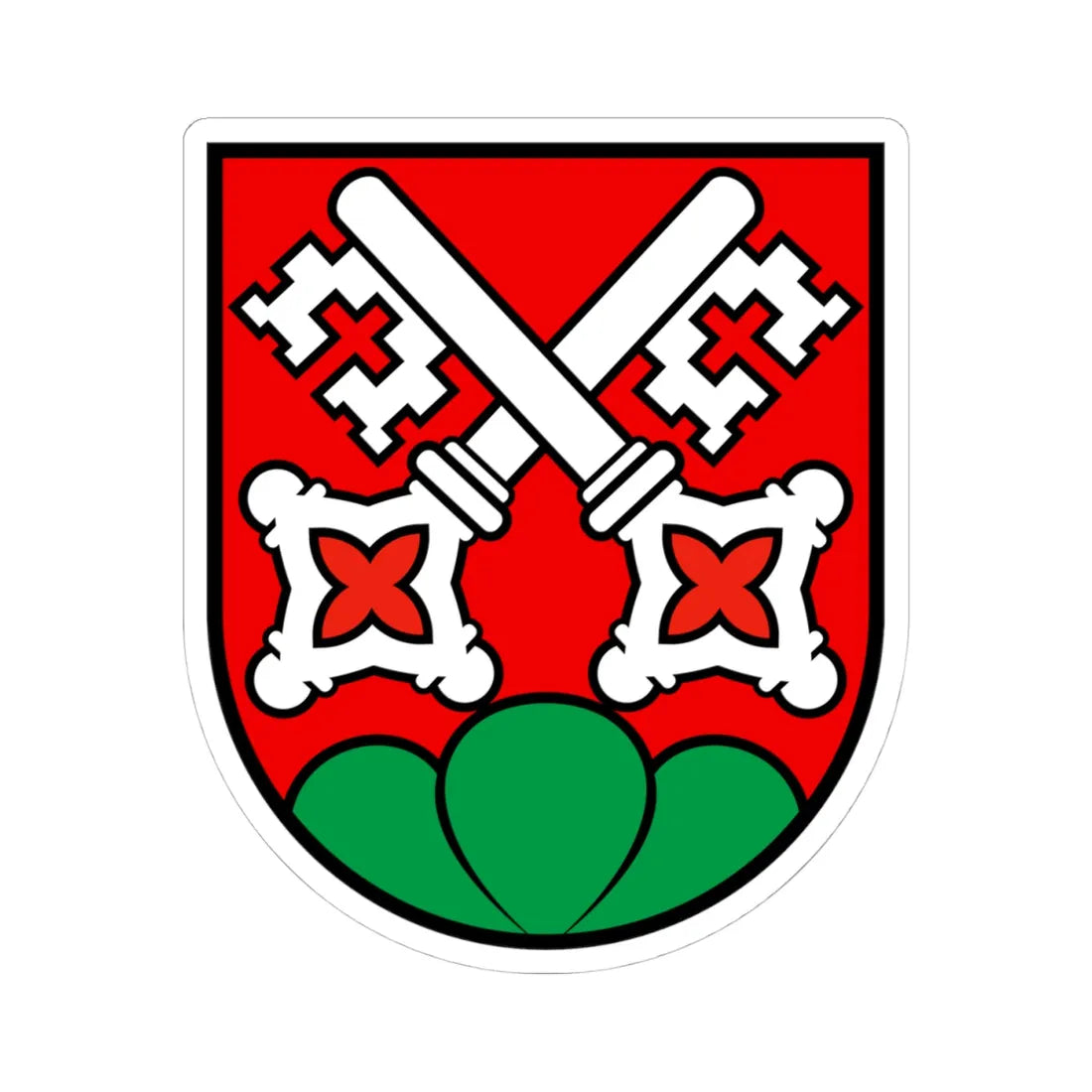CHE La Neuveville District COA (Switzerland) (Coat of Arms) STICKER Vinyl Kiss-Cut Decal 4 Inch White - The Sticker Space