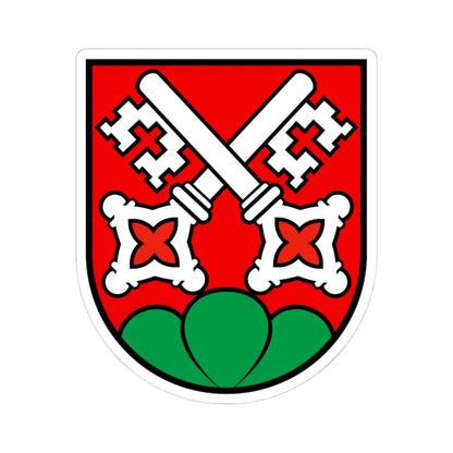 CHE La Neuveville District COA (Switzerland) (Coat of Arms) STICKER Vinyl Kiss-Cut Decal 4 Inch White - The Sticker Space