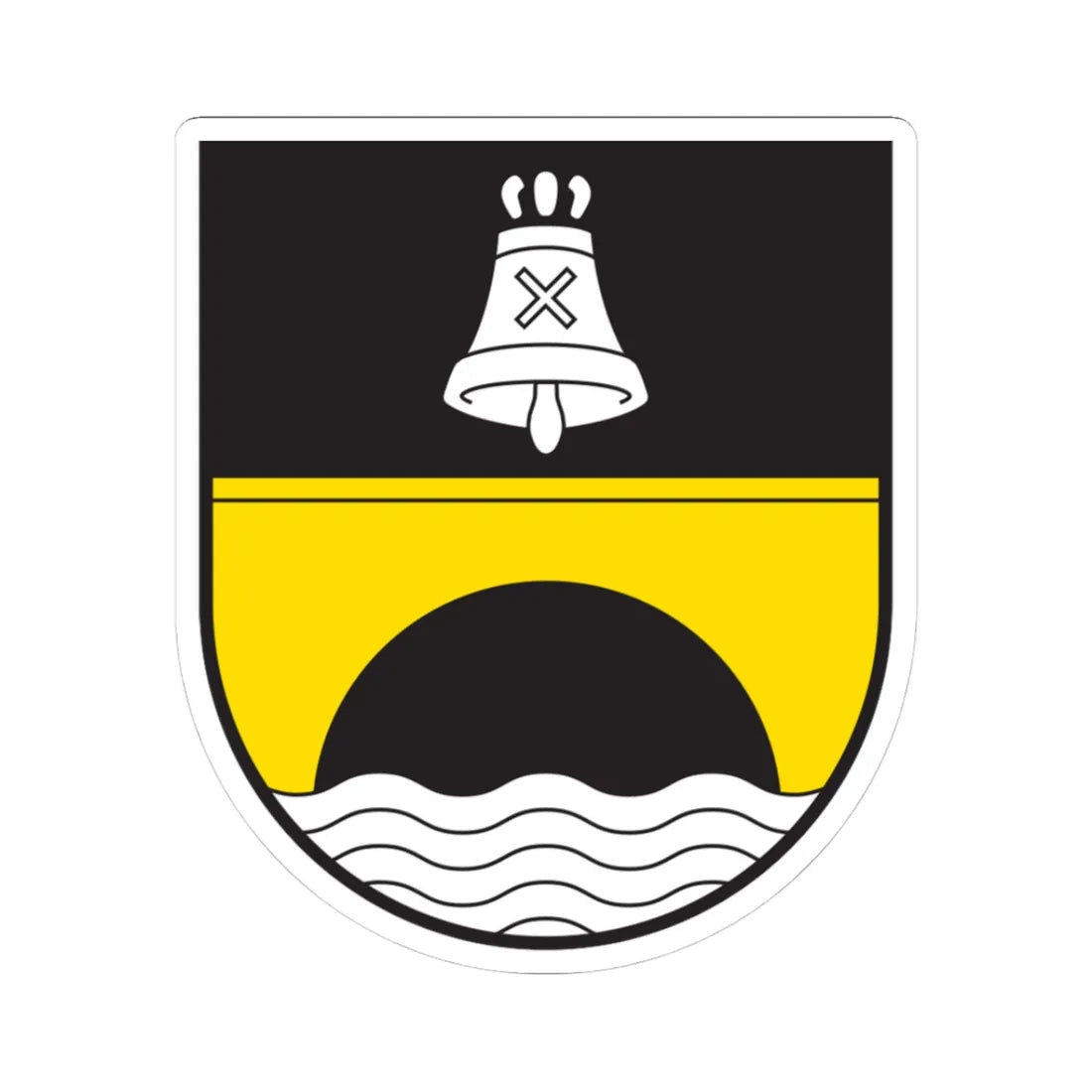 CHE La Punt Chamues-ch COA (Switzerland) (Coat of Arms) STICKER Vinyl Kiss-Cut Decal 3 Inch White - The Sticker Space