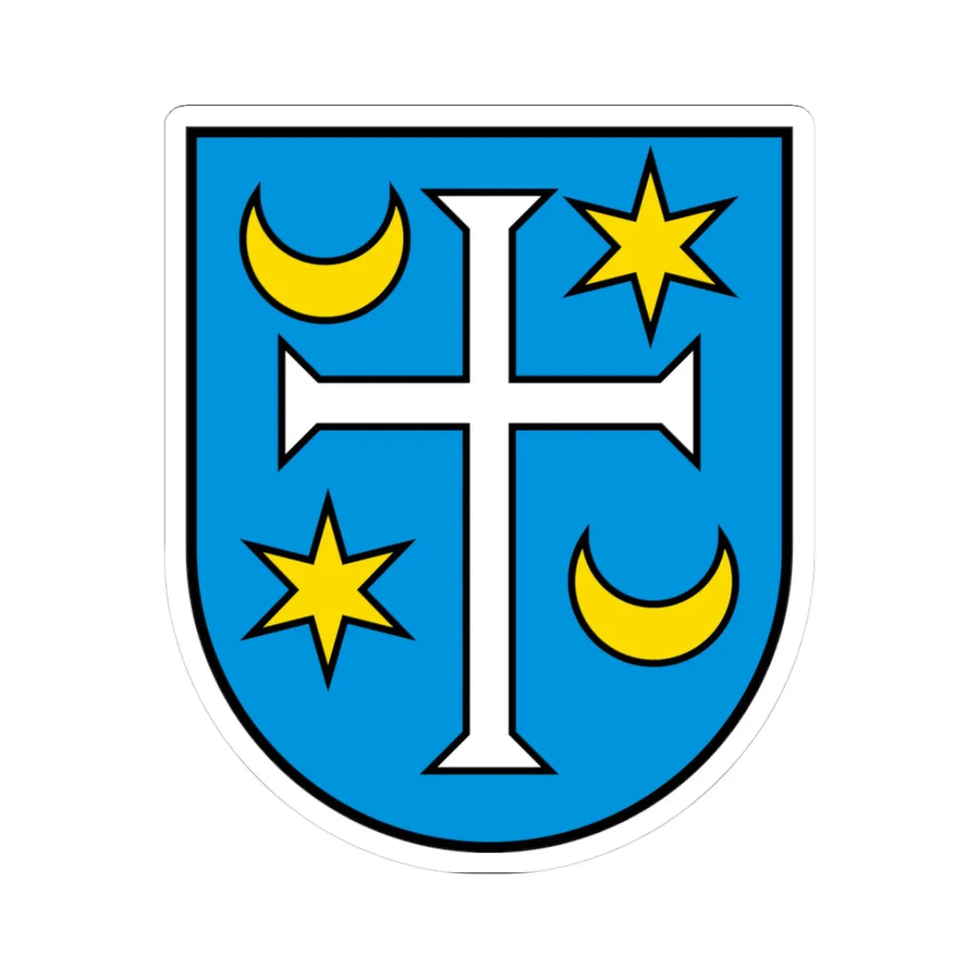 CHE Lauener COA (Switzerland) (Coat of Arms) STICKER Vinyl Kiss-Cut Decal 3 Inch White - The Sticker Space