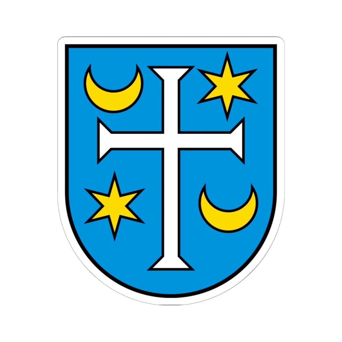 CHE Lauener COA (Switzerland) (Coat of Arms) STICKER Vinyl Kiss-Cut Decal 6 Inch White - The Sticker Space