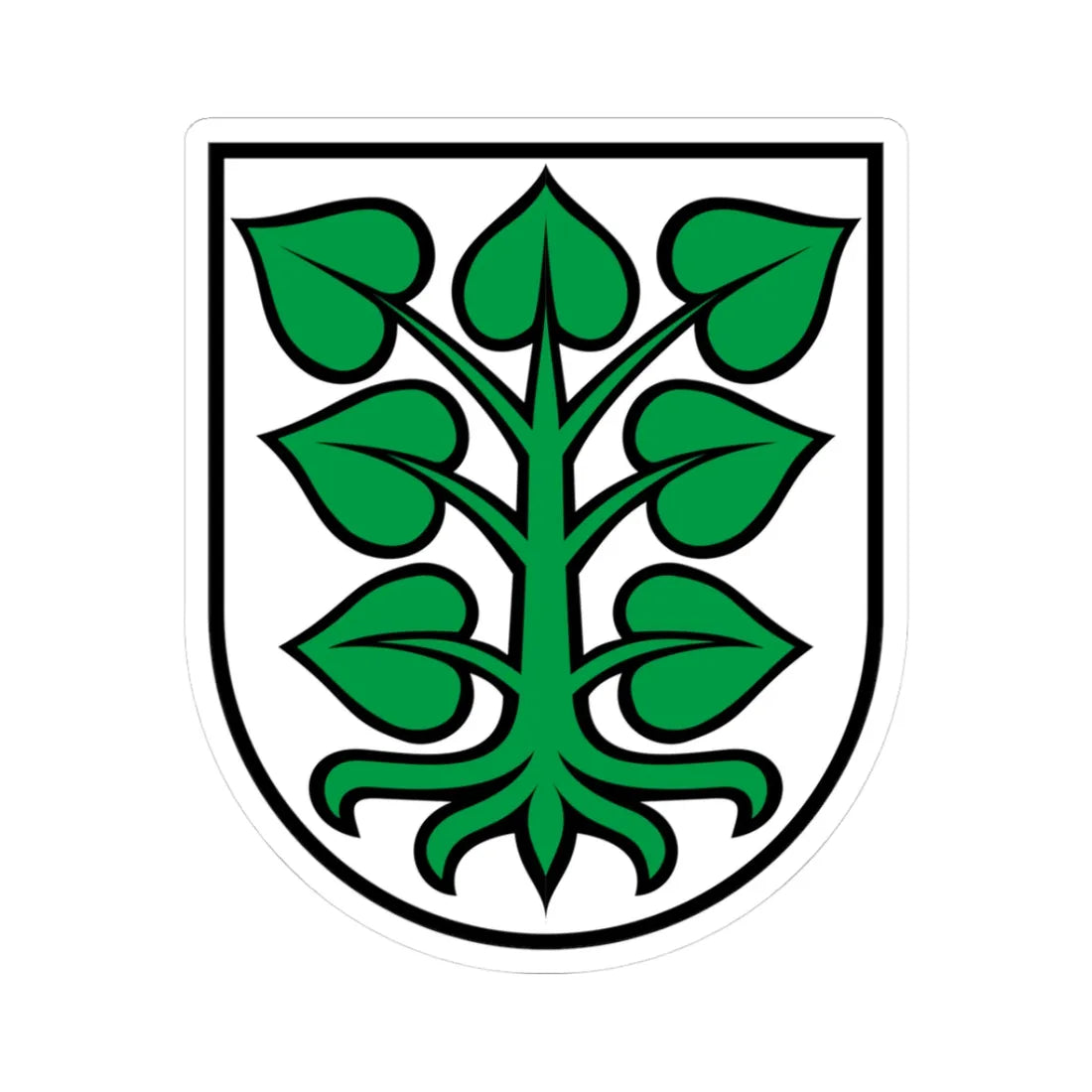 CHE Laupen BE COA (Switzerland) (Coat of Arms) STICKER Vinyl Kiss-Cut Decal 3 Inch White - The Sticker Space