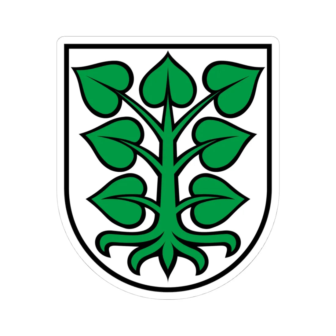 CHE Laupen BE COA (Switzerland) (Coat of Arms) STICKER Vinyl Kiss-Cut Decal 4 Inch White - The Sticker Space