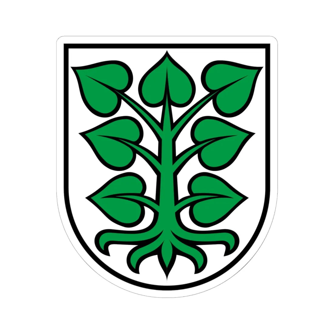 CHE Laupen BE COA (Switzerland) (Coat of Arms) STICKER Vinyl Kiss-Cut Decal 6 Inch White - The Sticker Space