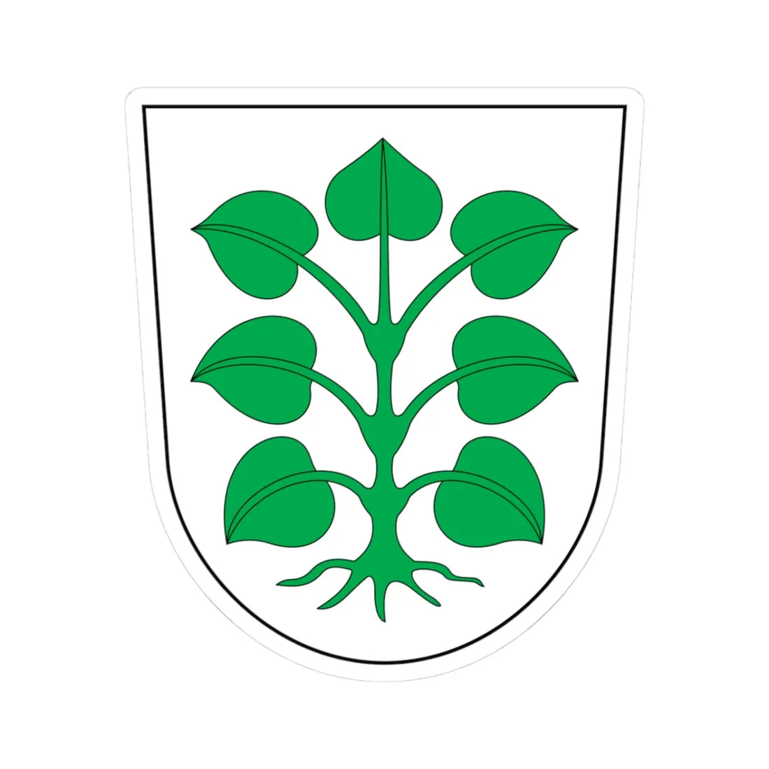 CHE Laupen COA (Switzerland) (Coat of Arms) STICKER Vinyl Kiss-Cut Decal 3 Inch White - The Sticker Space