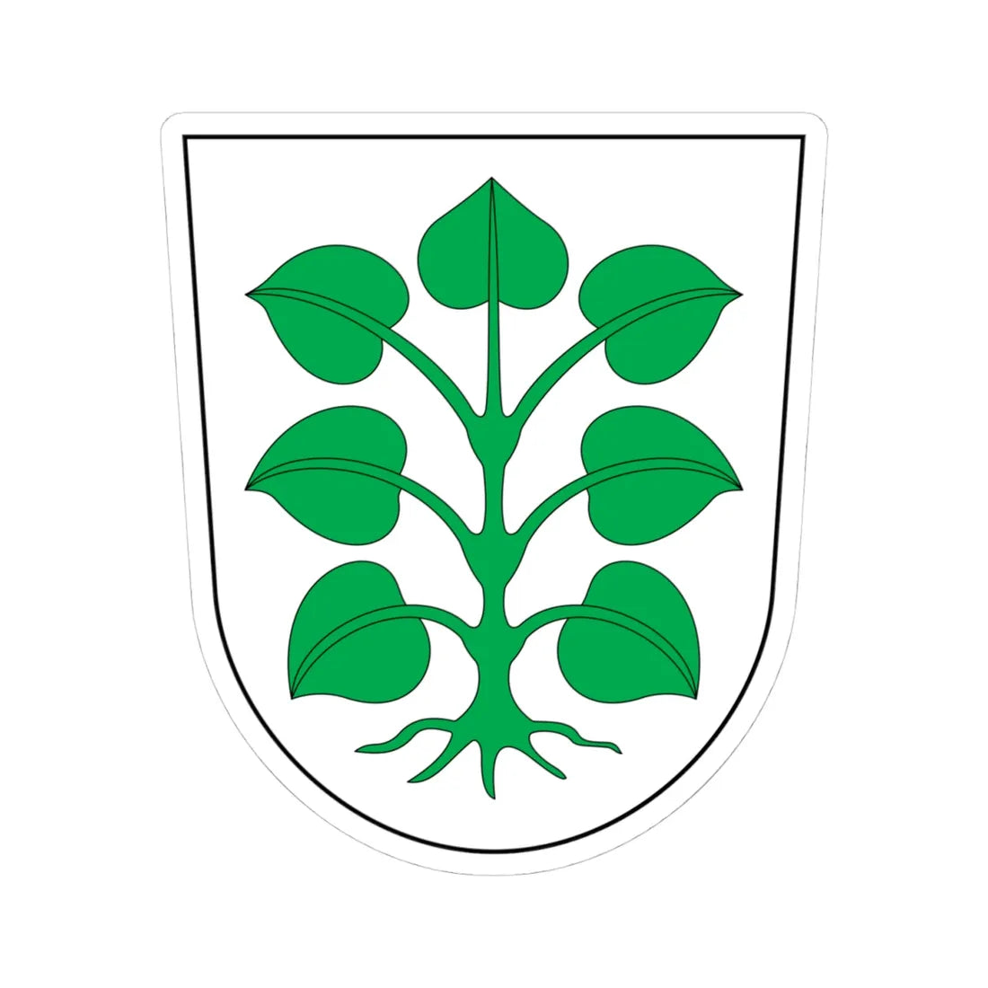CHE Laupen COA (Switzerland) (Coat of Arms) STICKER Vinyl Kiss-Cut Decal 4 Inch White - The Sticker Space