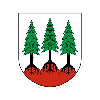 CHE Les Bois COA (Switzerland) (Coat of Arms) STICKER Vinyl Kiss-Cut Decal 4 Inch White - The Sticker Space