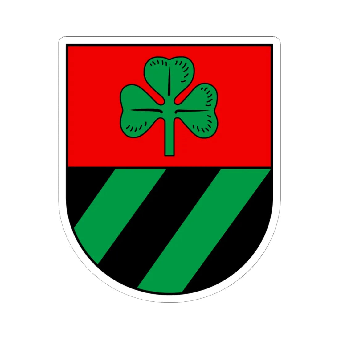 CHE Löhningen COA (Switzerland) (Coat of Arms) STICKER Vinyl Kiss-Cut Decal 6 Inch White - The Sticker Space