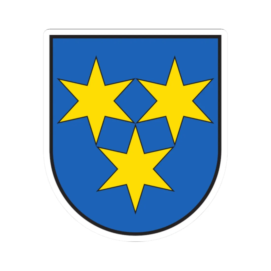 CHE Maienfeld COA (Switzerland) (Coat of Arms) STICKER Vinyl Kiss-Cut Decal 2 Inch White - The Sticker Space