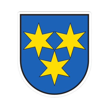 CHE Maienfeld COA (Switzerland) (Coat of Arms) STICKER Vinyl Kiss-Cut Decal 3 Inch White - The Sticker Space