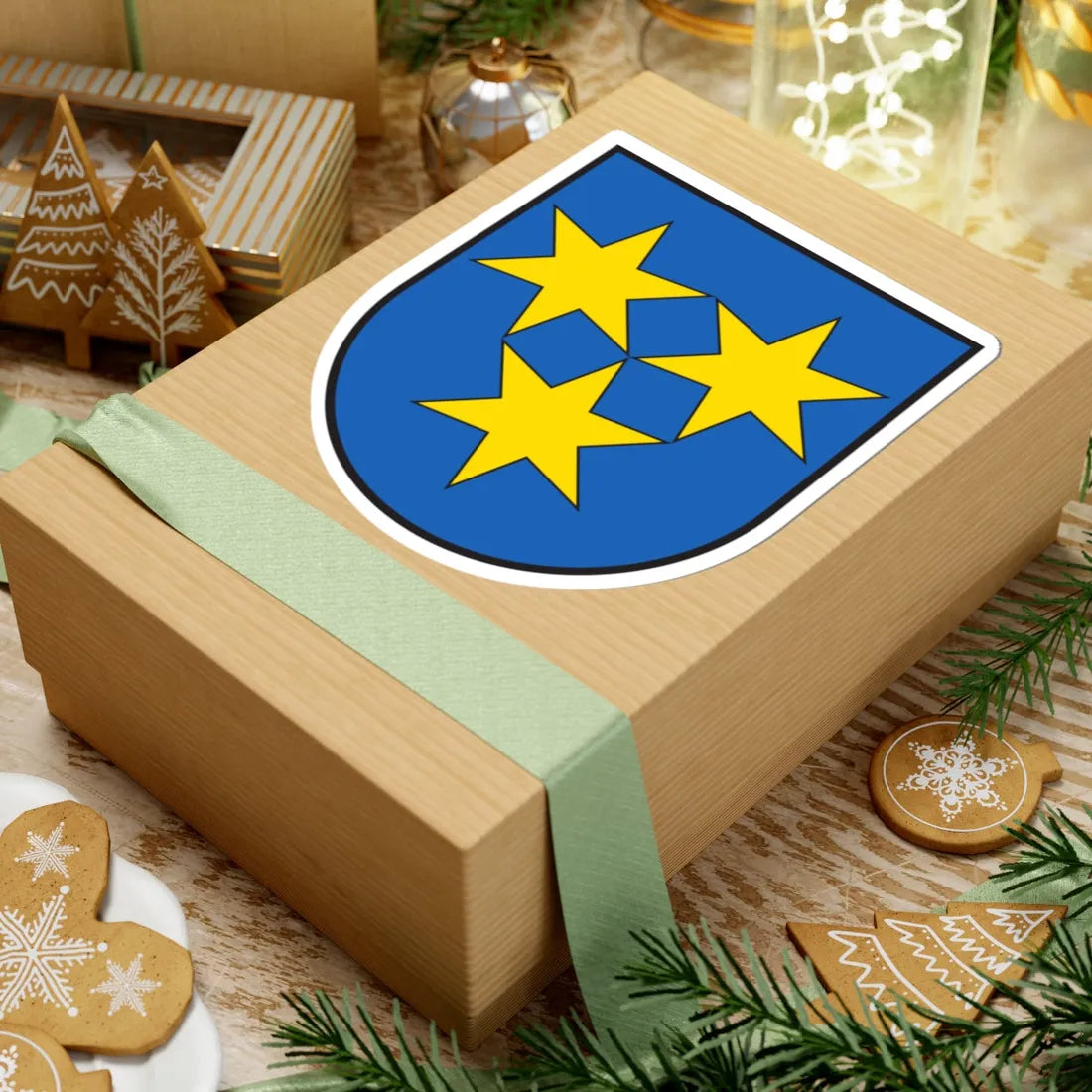 CHE Maienfeld COA (Switzerland) (Coat of Arms) STICKER Vinyl Kiss-Cut Decal - The Sticker Space