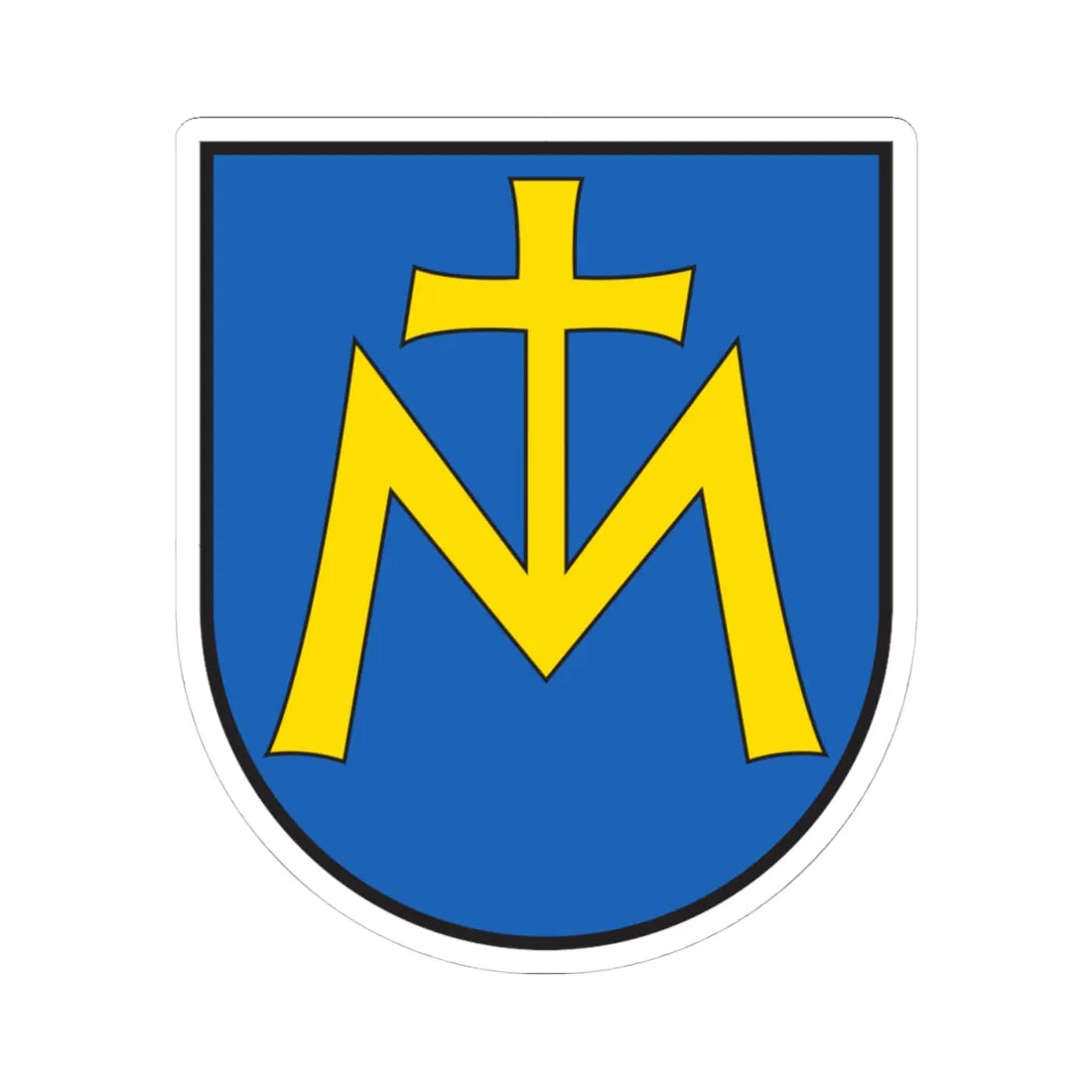 CHE Malans COA (Switzerland) (Coat of Arms) STICKER Vinyl Kiss-Cut Decal 4 Inch White - The Sticker Space