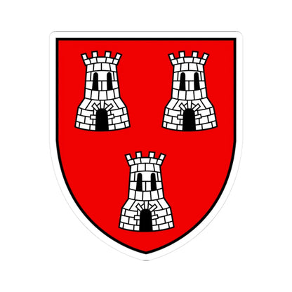 CHE Massongex COA (Switzerland) (Coat of Arms) STICKER Vinyl Kiss-Cut Decal 3 Inch White - The Sticker Space