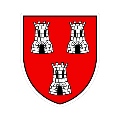 CHE Massongex COA (Switzerland) (Coat of Arms) STICKER Vinyl Kiss-Cut Decal 4 Inch White - The Sticker Space