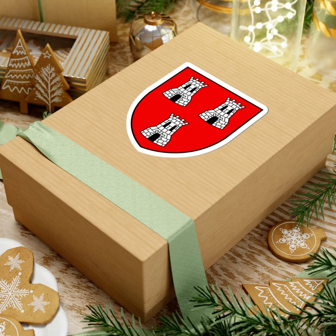 CHE Massongex COA (Switzerland) (Coat of Arms) STICKER Vinyl Kiss-Cut Decal - The Sticker Space