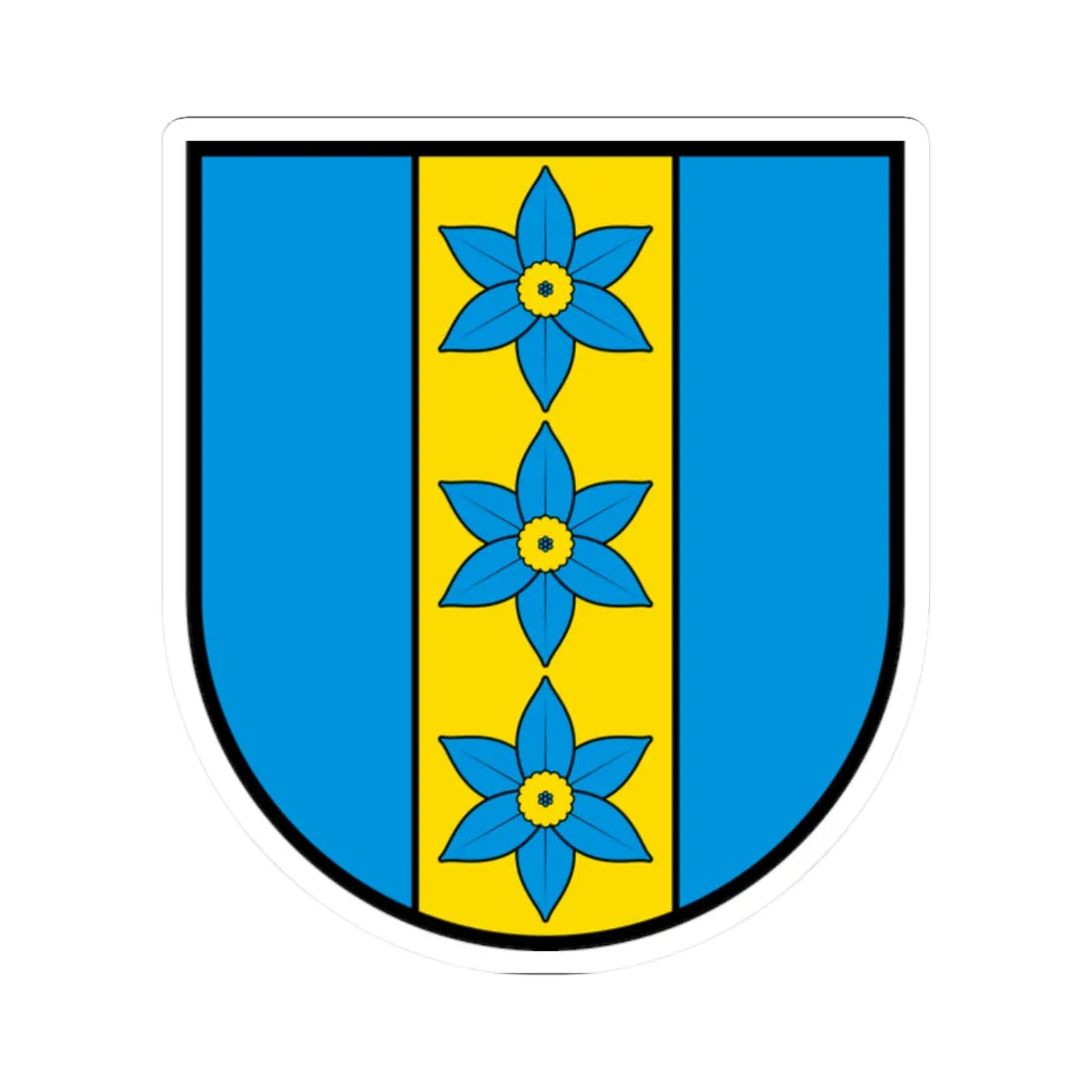 CHE Mellstorf COA proposal 2 (Switzerland) (Coat of Arms) STICKER Vinyl Kiss-Cut Decal 2 Inch White - The Sticker Space