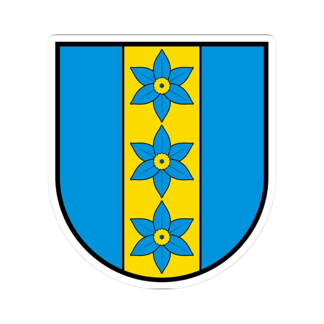 CHE Mellstorf COA proposal 2 (Switzerland) (Coat of Arms) STICKER Vinyl Kiss-Cut Decal 3 Inch White - The Sticker Space