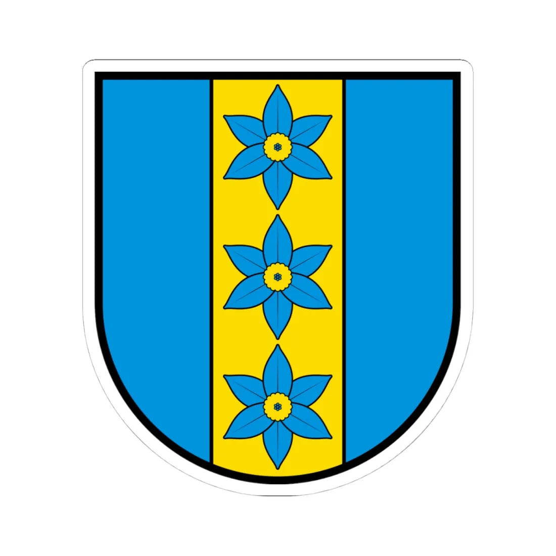 CHE Mellstorf COA proposal 2 (Switzerland) (Coat of Arms) STICKER Vinyl Kiss-Cut Decal 4 Inch White - The Sticker Space