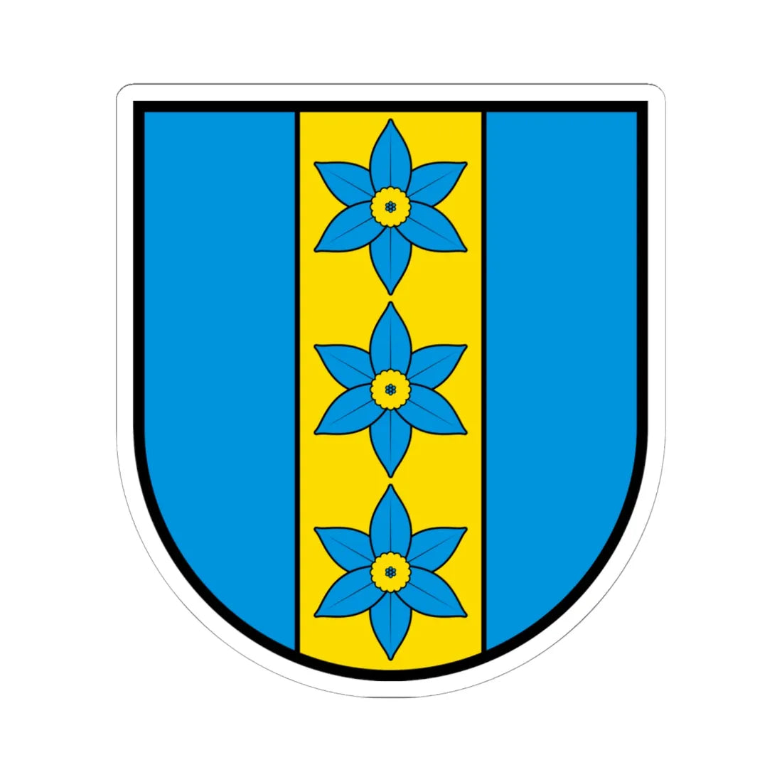 CHE Mellstorf COA proposal 2 (Switzerland) (Coat of Arms) STICKER Vinyl Kiss-Cut Decal 6 Inch White - The Sticker Space