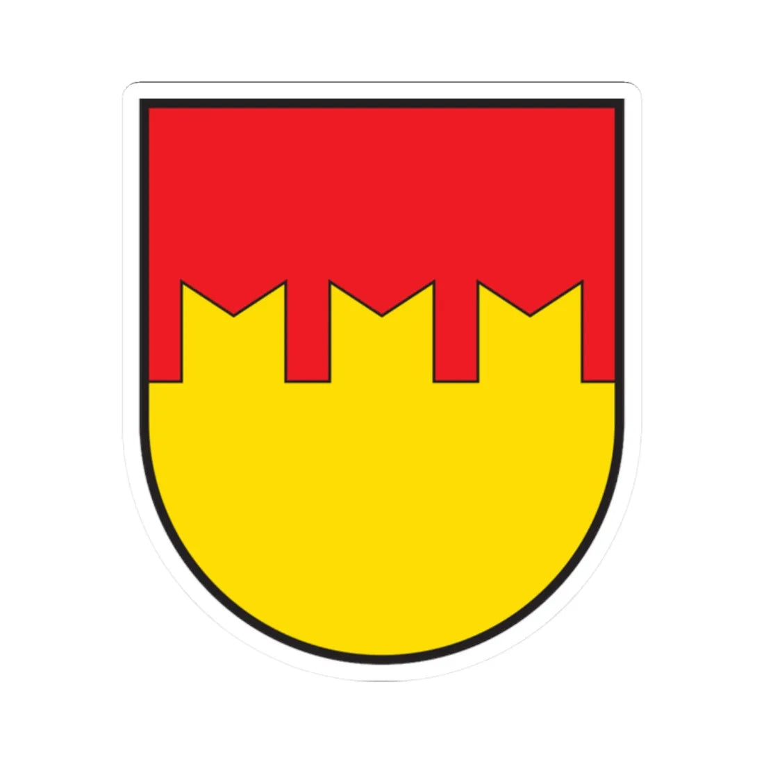 CHE Mesocco COA (Switzerland) (Coat of Arms) STICKER Vinyl Kiss-Cut Decal 2 Inch White - The Sticker Space