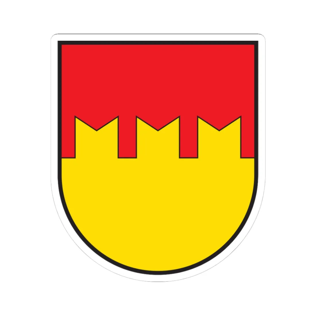 CHE Mesocco COA (Switzerland) (Coat of Arms) STICKER Vinyl Kiss-Cut Decal 3 Inch White - The Sticker Space