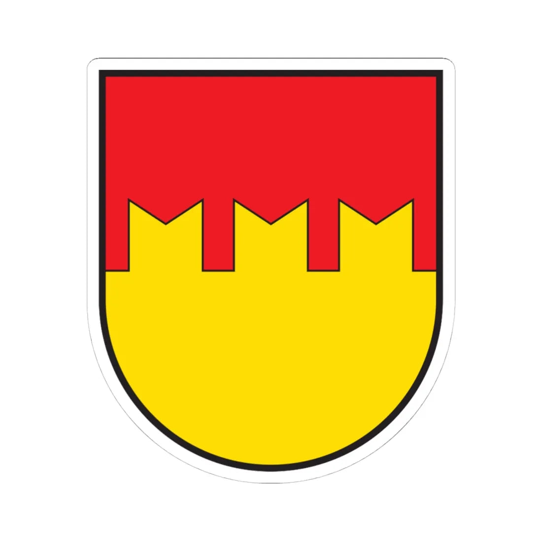 CHE Mesocco COA (Switzerland) (Coat of Arms) STICKER Vinyl Kiss-Cut Decal 4 Inch White - The Sticker Space