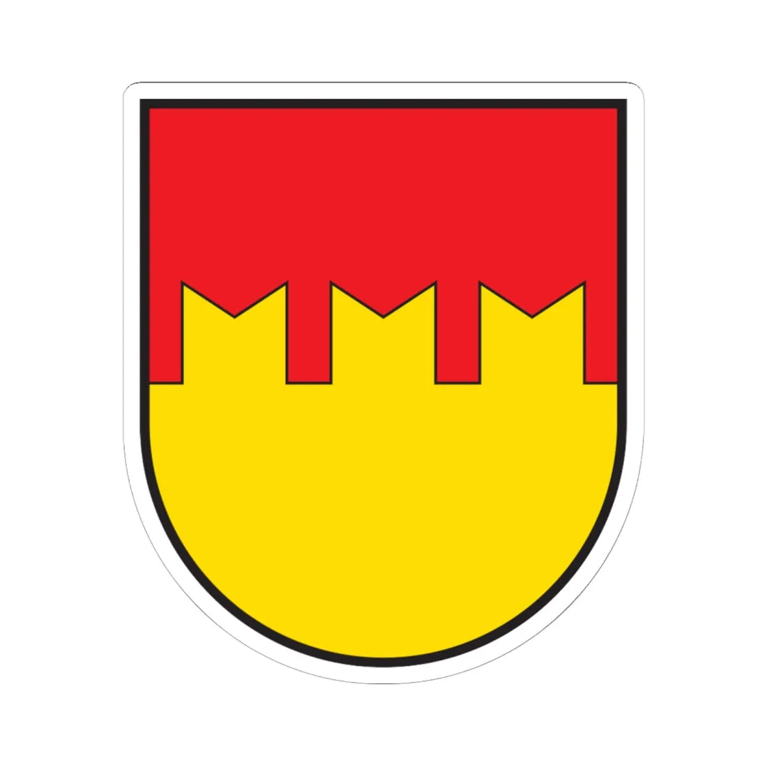 CHE Mesocco COA (Switzerland) (Coat of Arms) STICKER Vinyl Kiss-Cut Decal 6 Inch White - The Sticker Space