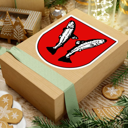 CHE Meyriez COA (Switzerland) (Coat of Arms) STICKER Vinyl Kiss-Cut Decal - The Sticker Space