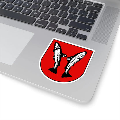 CHE Meyriez COA (Switzerland) (Coat of Arms) STICKER Vinyl Kiss-Cut Decal - The Sticker Space