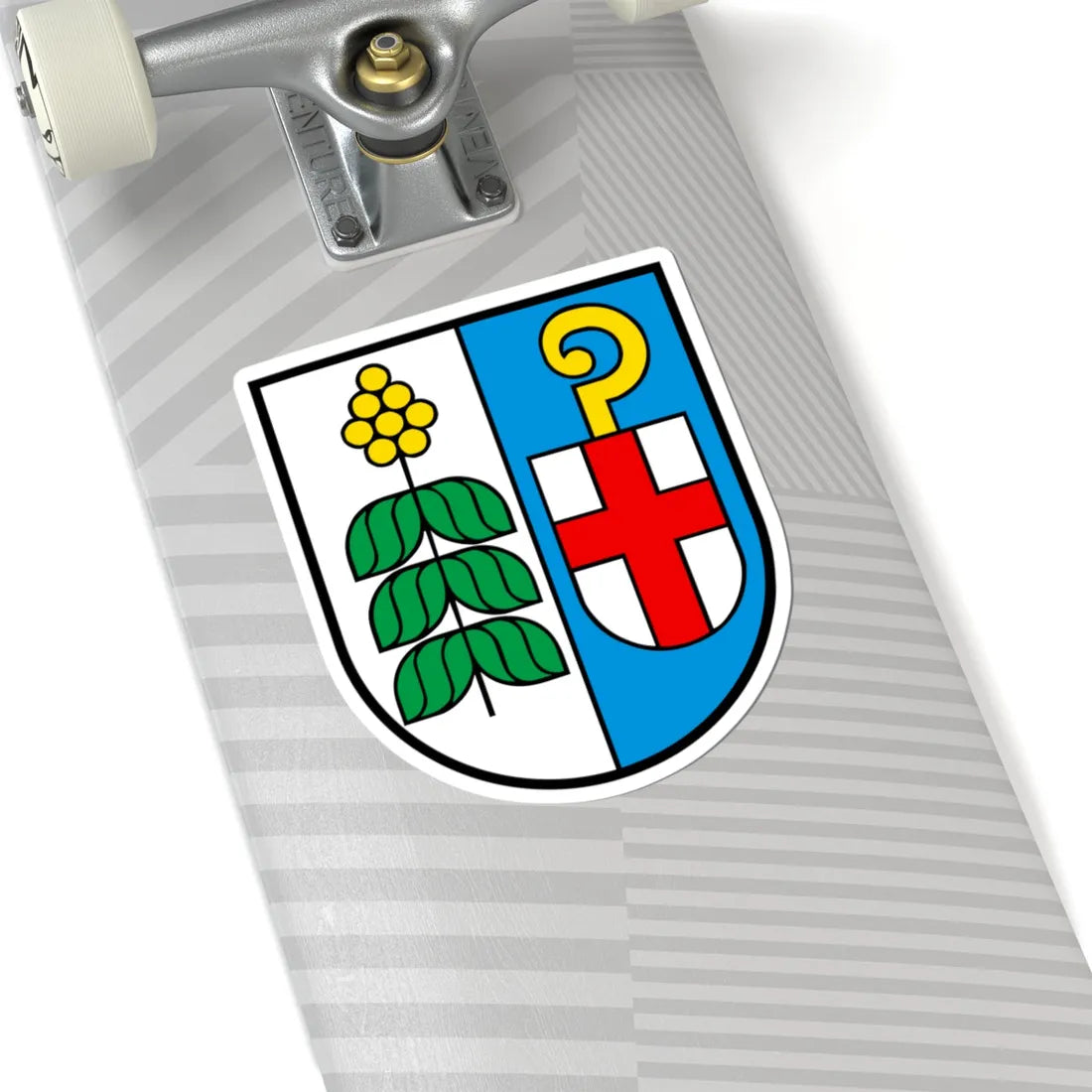 CHE Mezzovico-Vira COA (Switzerland) (Coat of Arms) STICKER Vinyl Kiss-Cut Decal - The Sticker Space