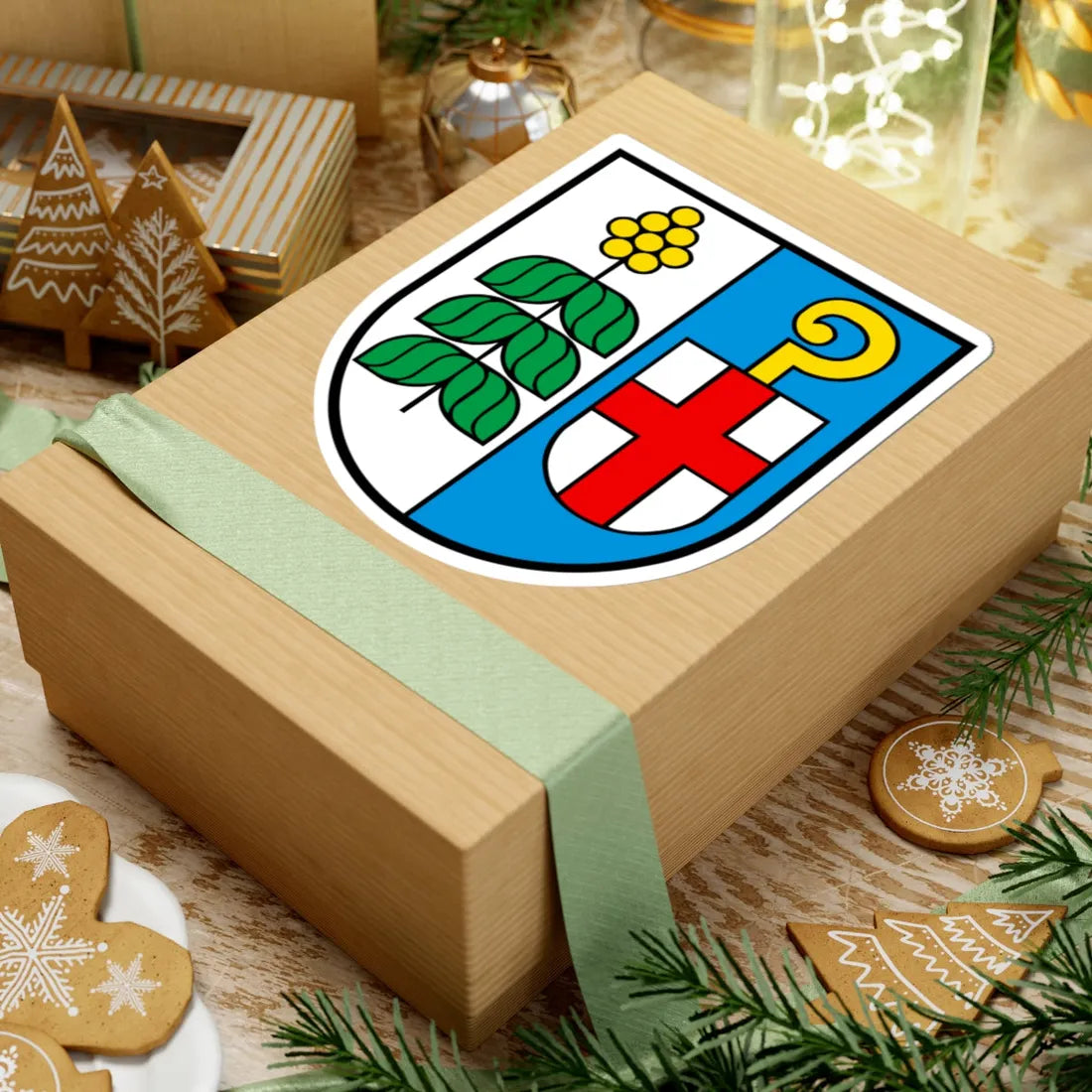 CHE Mezzovico-Vira COA (Switzerland) (Coat of Arms) STICKER Vinyl Kiss-Cut Decal - The Sticker Space