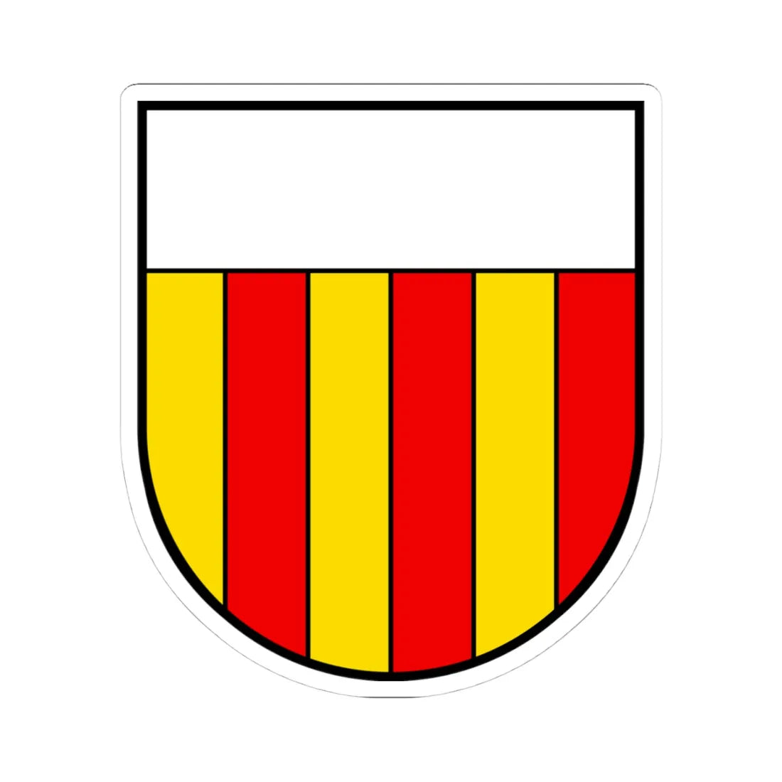 CHE Montagny COA (Switzerland) (Coat of Arms) STICKER Vinyl Kiss-Cut Decal 4 Inch White - The Sticker Space