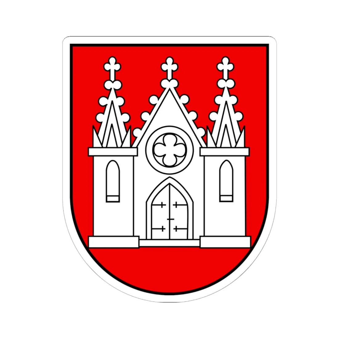 CHE Moutier ancien district COA (Switzerland) (Coat of Arms) STICKER Vinyl Kiss-Cut Decal 6 Inch White - The Sticker Space