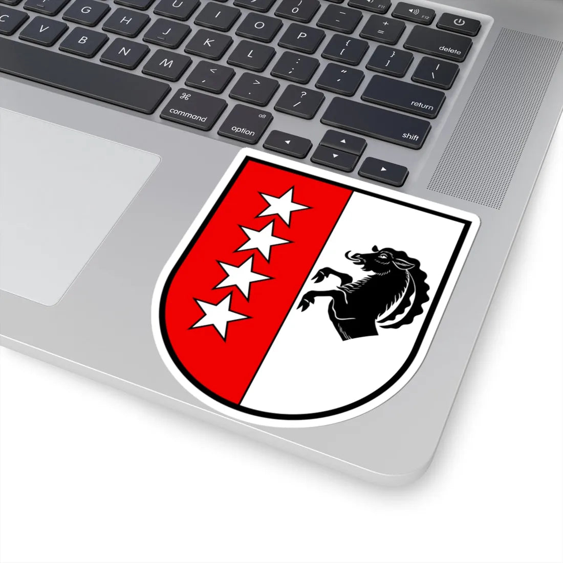 CHE Mürren COA (Switzerland) (Coat of Arms) STICKER Vinyl Kiss-Cut Decal - The Sticker Space