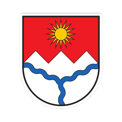 CHE Muntogna da Schons COA (Switzerland) (Coat of Arms) STICKER Vinyl Kiss-Cut Decal 3 Inch White - The Sticker Space