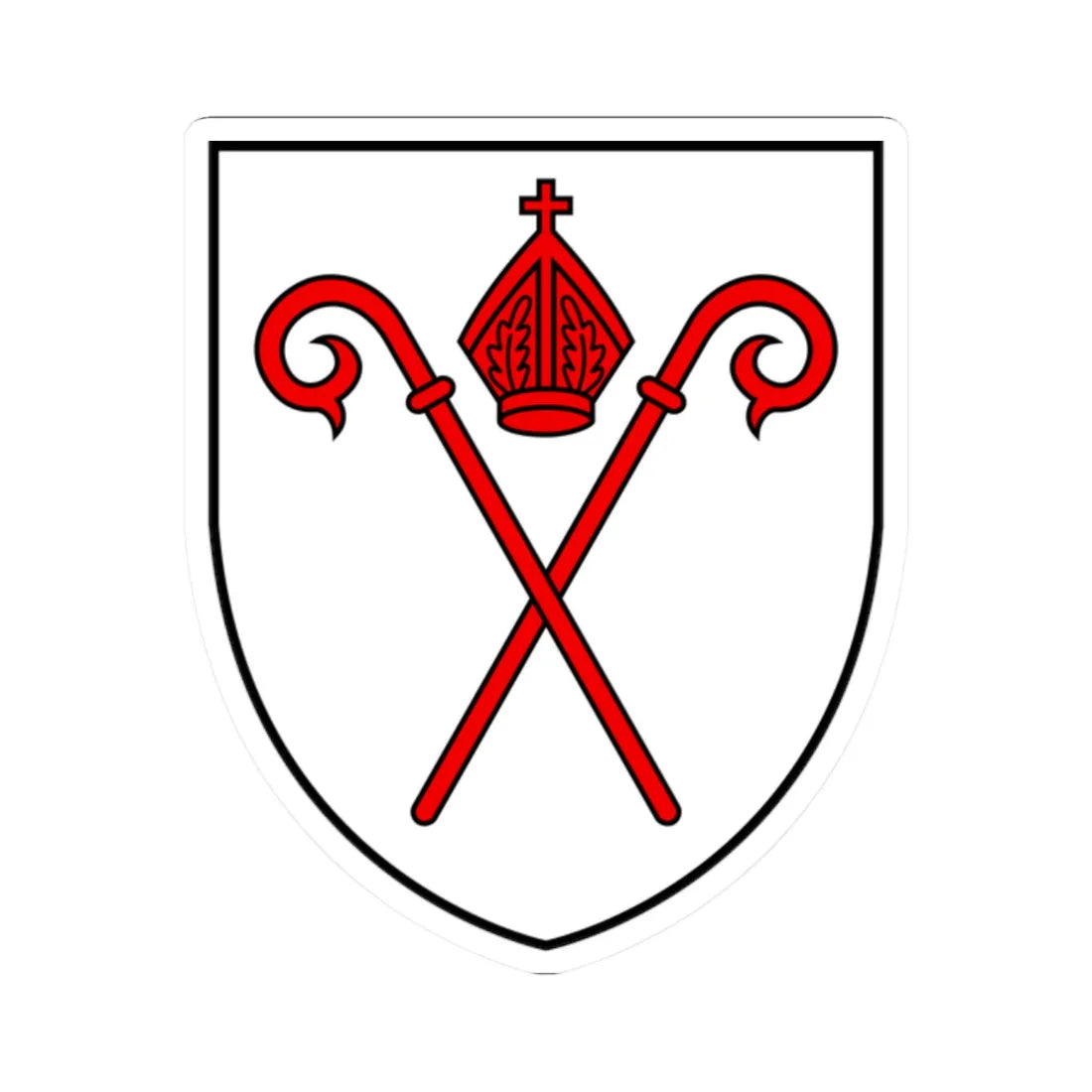 CHE Naters COA 1989 (Switzerland) (Coat of Arms) STICKER Vinyl Kiss-Cut Decal 2 Inch White - The Sticker Space