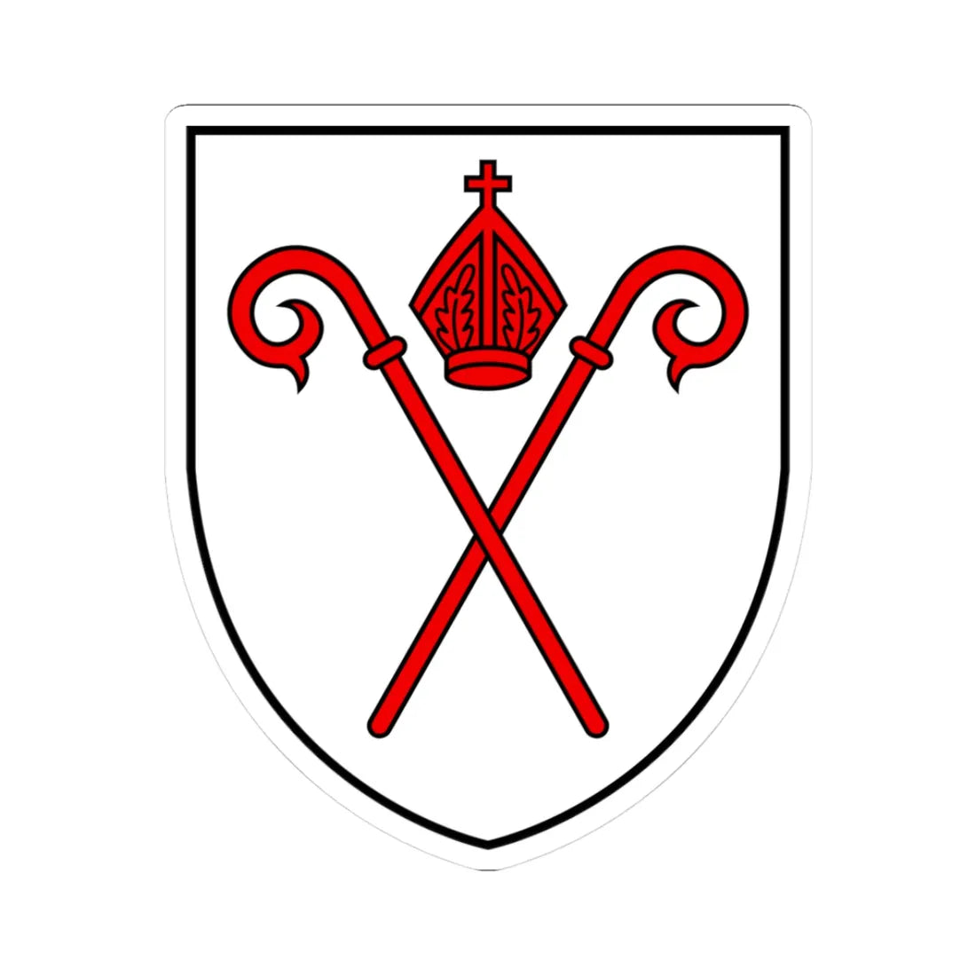 CHE Naters COA 1989 (Switzerland) (Coat of Arms) STICKER Vinyl Kiss-Cut Decal 3 Inch White - The Sticker Space