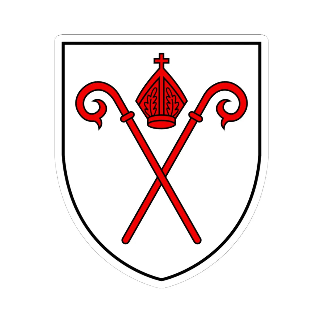 CHE Naters COA 1989 (Switzerland) (Coat of Arms) STICKER Vinyl Kiss-Cut Decal 4 Inch White - The Sticker Space