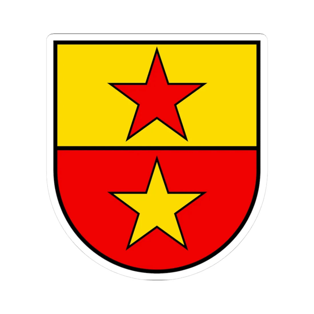 CHE Neuenhof alt COA (Switzerland) (Coat of Arms) STICKER Vinyl Kiss-Cut Decal 3 Inch White - The Sticker Space