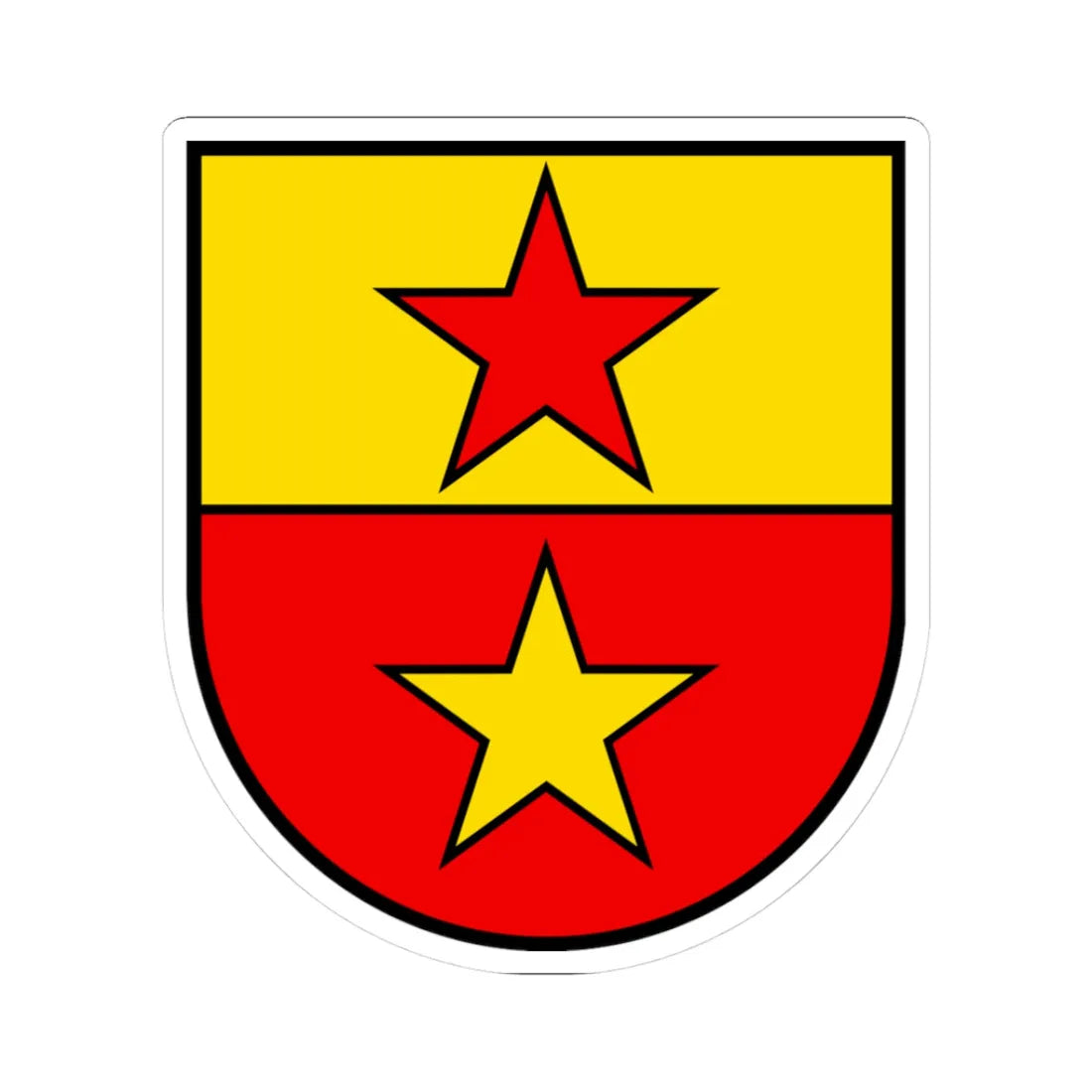 CHE Neuenhof COA (Switzerland) (Coat of Arms) STICKER Vinyl Kiss-Cut Decal 3 Inch White - The Sticker Space