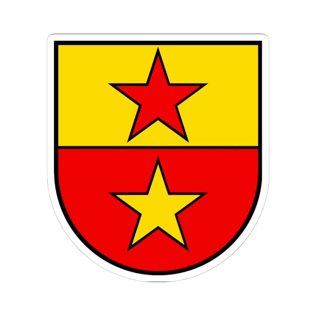 CHE Neuenhof COA (Switzerland) (Coat of Arms) STICKER Vinyl Kiss-Cut Decal 4 Inch White - The Sticker Space