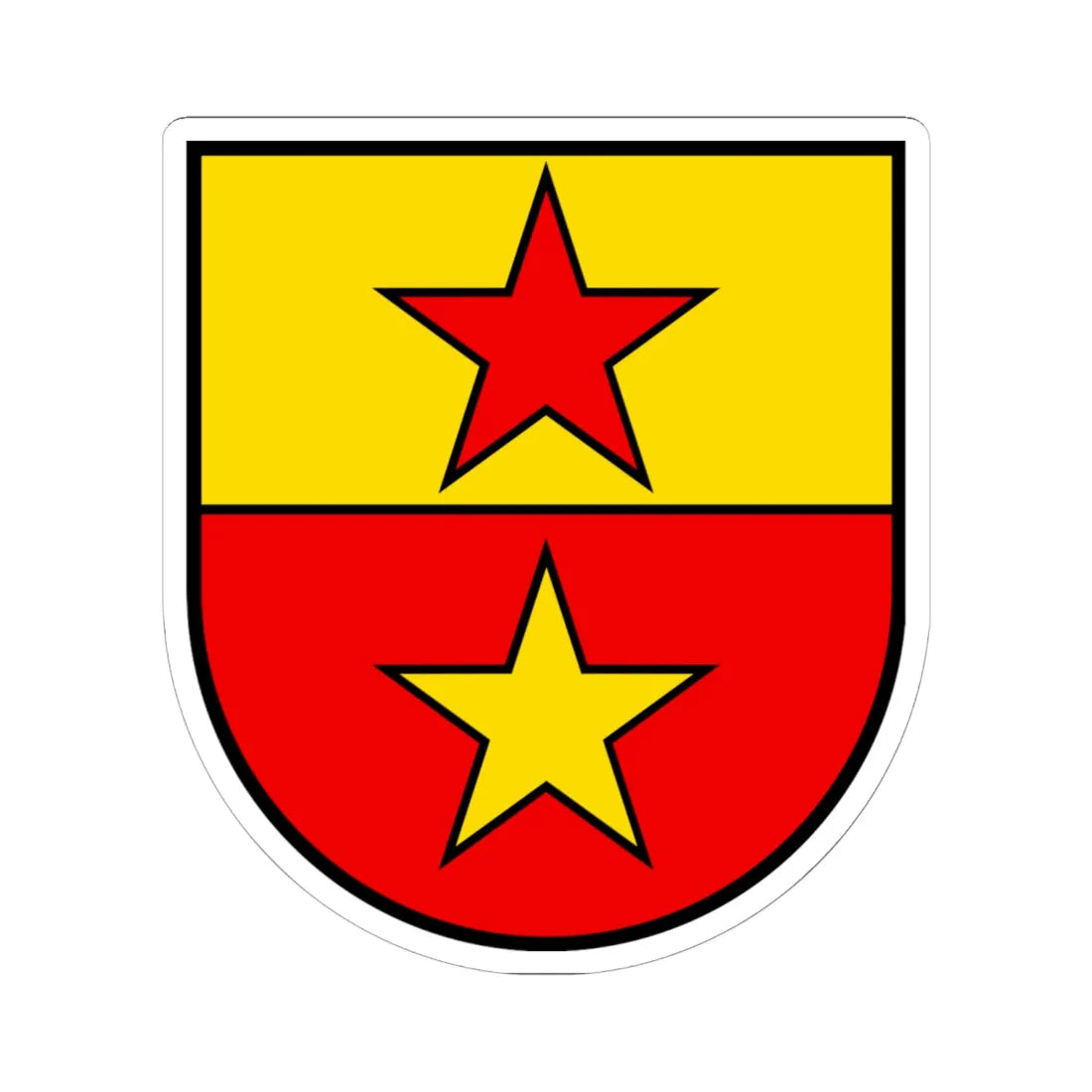 CHE Neuenhof COA (Switzerland) (Coat of Arms) STICKER Vinyl Kiss-Cut Decal 6 Inch White - The Sticker Space