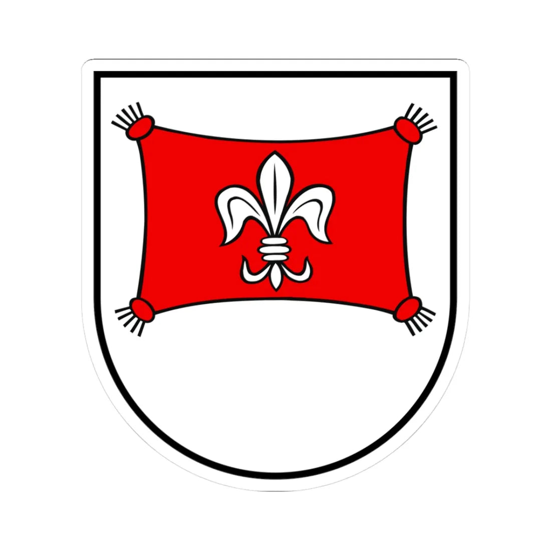 CHE Neuenkirch COA (Switzerland) (Coat of Arms) STICKER Vinyl Kiss-Cut Decal 3 Inch White - The Sticker Space