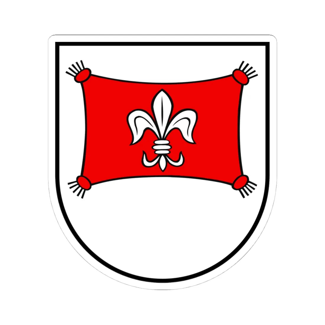 CHE Neuenkirch COA (Switzerland) (Coat of Arms) STICKER Vinyl Kiss-Cut Decal 4 Inch White - The Sticker Space