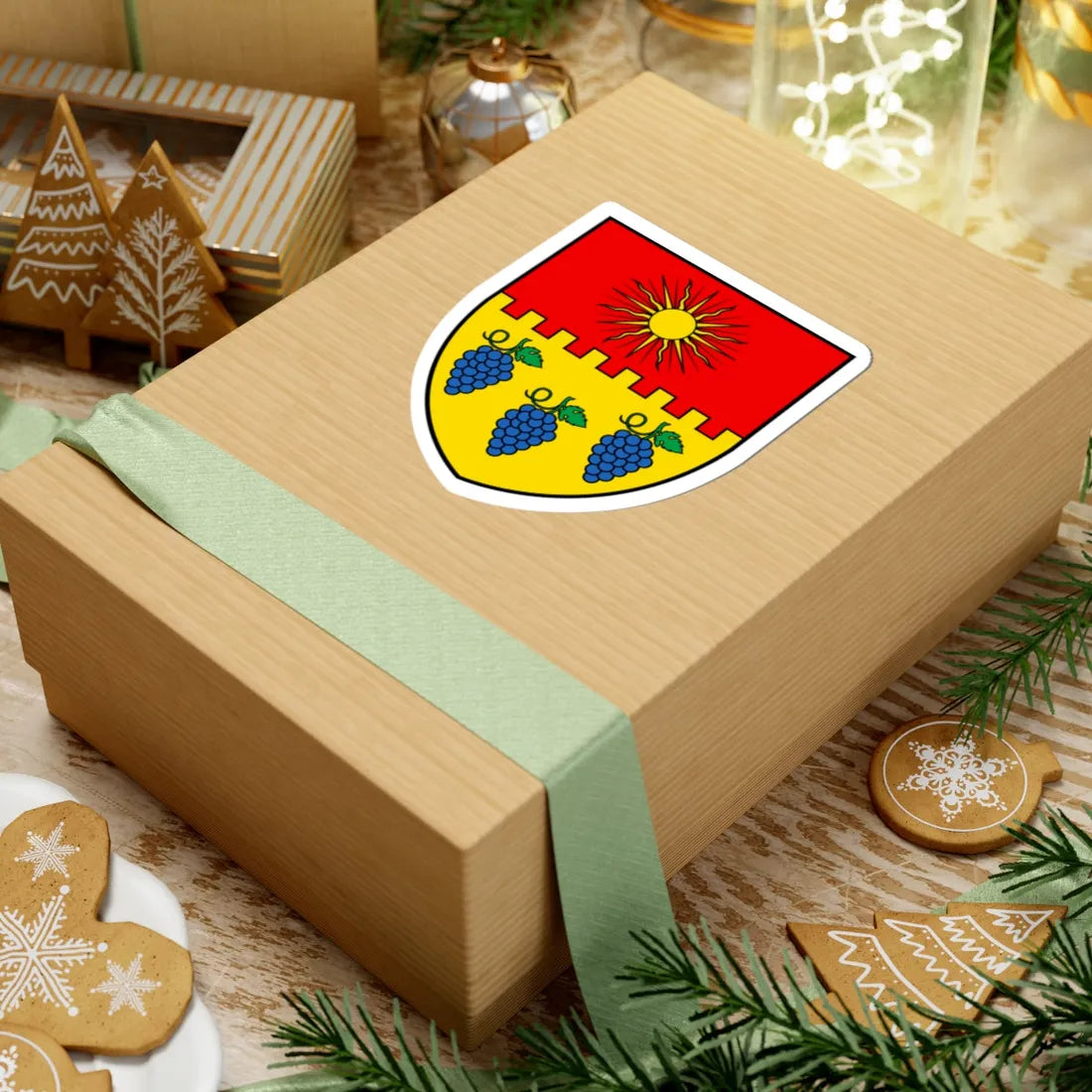 CHE Noble-Contrée COA alt (Switzerland) (Coat of Arms) STICKER Vinyl Kiss-Cut Decal - The Sticker Space